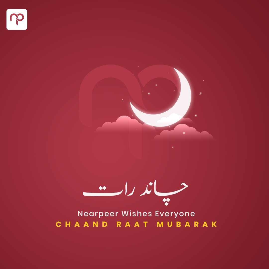 🎉 Nearpeer wishes you a joyous Chand Raat 🌙
May this festive night be filled with blessings, happiness and prosperity for you and your loved ones. Let's celebrate this auspicious occasion with love and harmony, and make beautiful memories together.
Eid Mubarak! 🌟
#chandraat