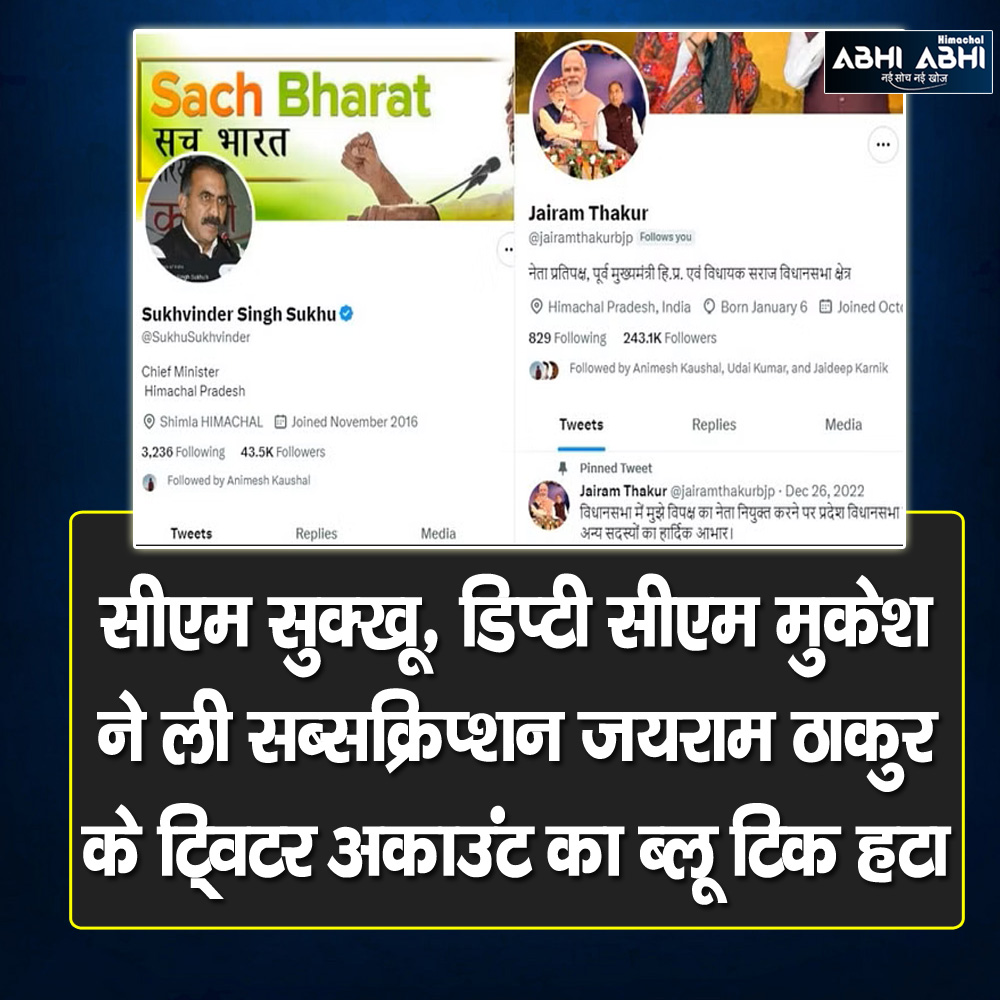 himachal_abhi's tweet image. @jairamthakurbjp  @Agnihotriinc   @BJP4Himachal @SukhuSukhvinder  #SukhvinderSinghSukhu #hpsecretrait #cmhimachalpradesh