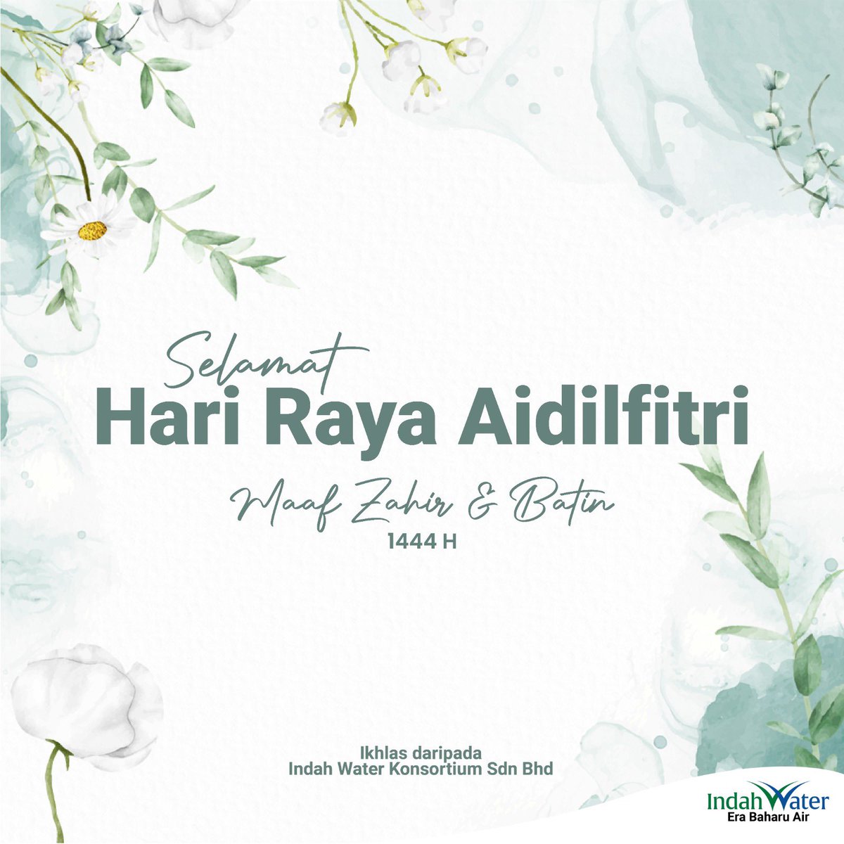 IwkComms's tweet photo. IWK ingin mengucapkan Selamat Hari Raya Aidilfitri kepada seluruh umat Islam di Malaysia. Semoga Syawal tahun ini lebih indah dan bermakna buat kita semua.
#EraBaharuAir #NewLifeForWater #IWKCares https://t.co/EuSwkqcqV3