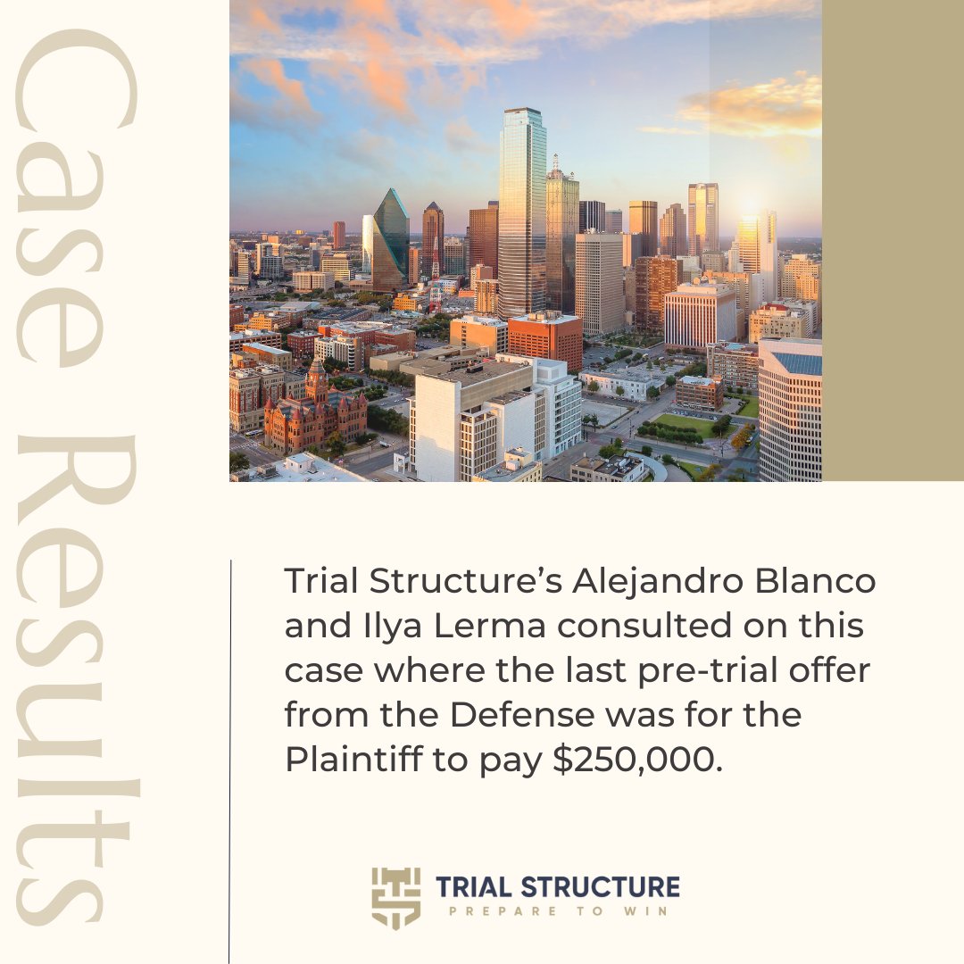 TrialStructure's tweet photo. Trial Structure's Alejandro Blanco and llya Lerma were able to fight for what we deserved and avoid paying the unjust pre-trial offer of $250,000 from the Defense and were able to get them a $20 million settlement. Grateful for their dedication.

https://t.co/hAZ7gsJ06U https://t.co/ok5L6gm34M