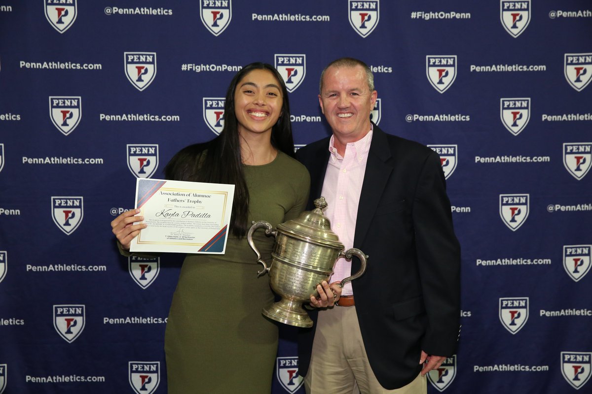 PennWBB's tweet photo. Last night was a good night!
Congrats to Kayla on being named a co-recipient of the Association of Alumnae Fathers' Trophy, given to a senior female student athlete who shows outstanding athletic, academic, and leadership qualities.
#FightOnPenn๐ด๐ต https://t.co/PQJAio00hy