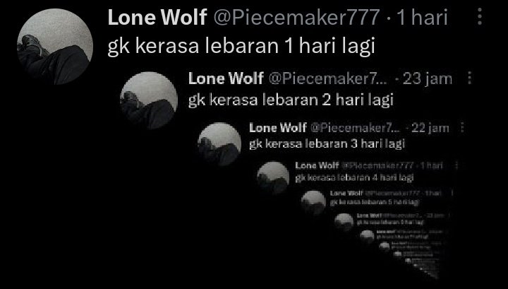 Piecemaker777's tweet photo. Alhamdulillah selamat lebaran 🙌 https://t.co/6myJlqwDE9