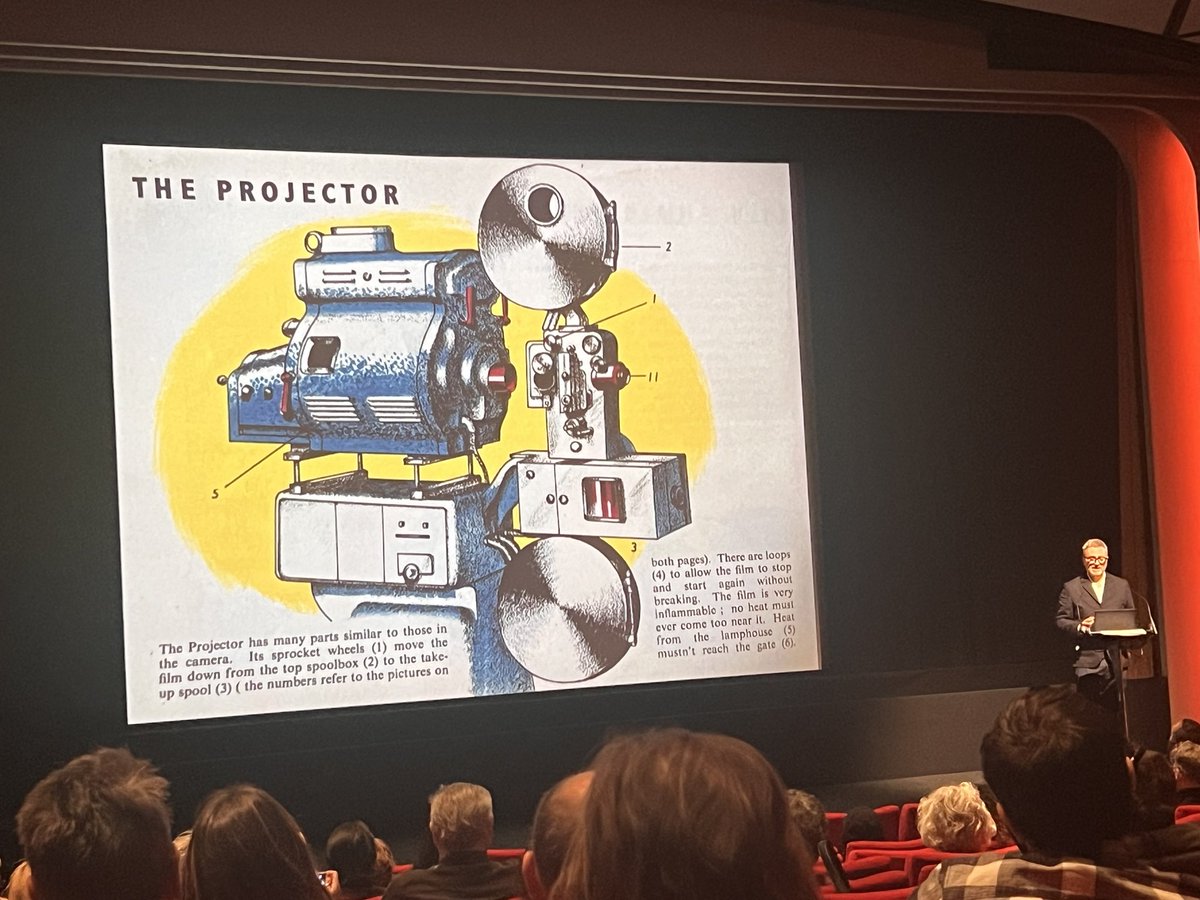 Smithyshere's tweet photo. Launch of inaugural #BFIFilmOnFilmFestival promises an Aladdin’s cave of celluloid treasures, rarities &amp; classics, to savour along with works of #filmarchivists &amp; craft of #projectionists to treasure on #nitrate #35mm #16mm #3D. Congrats to @robinalexbaker &amp; team @BFI #FilmOnFilm https://t.co/2LPtQRYmLl
