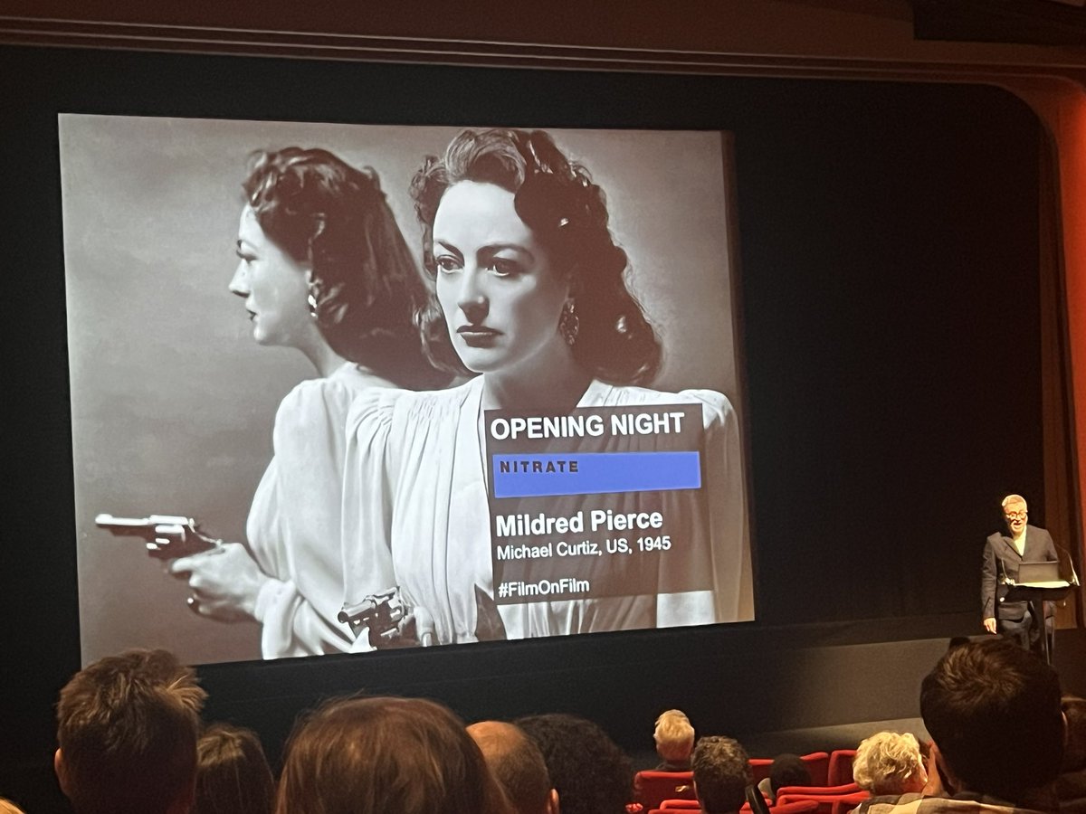 Smithyshere's tweet photo. Launch of inaugural #BFIFilmOnFilmFestival promises an Aladdin’s cave of celluloid treasures, rarities &amp; classics, to savour along with works of #filmarchivists &amp; craft of #projectionists to treasure on #nitrate #35mm #16mm #3D. Congrats to @robinalexbaker &amp; team @BFI #FilmOnFilm https://t.co/2LPtQRYmLl