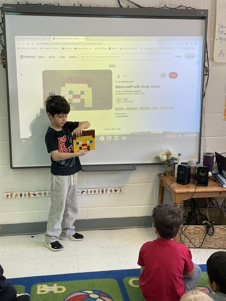 KinderChickadee's tweet photo. Yesterday, students created different objects using snap cubes. Strategies included counting how many cubes were needed vertically and horizontally https://t.co/YhfTfJJ3sR