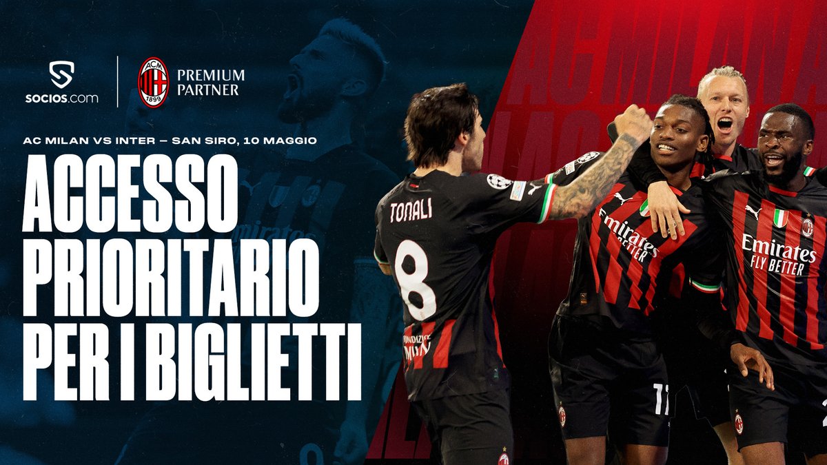 SociosItalia's tweet photo. I possessori di Fan Token dell'@acmilan avranno accesso a una prevendita esclusiva per l’acquisto dei biglietti della semifinale.

Tutti gli utenti in possesso di 5 Fan Token potranno accedere alla prevendita, fino ad esaurimento.

👉 Scopri di più: https://t.co/SeKEEpRcdG https://t.co/a5AxwycGln
