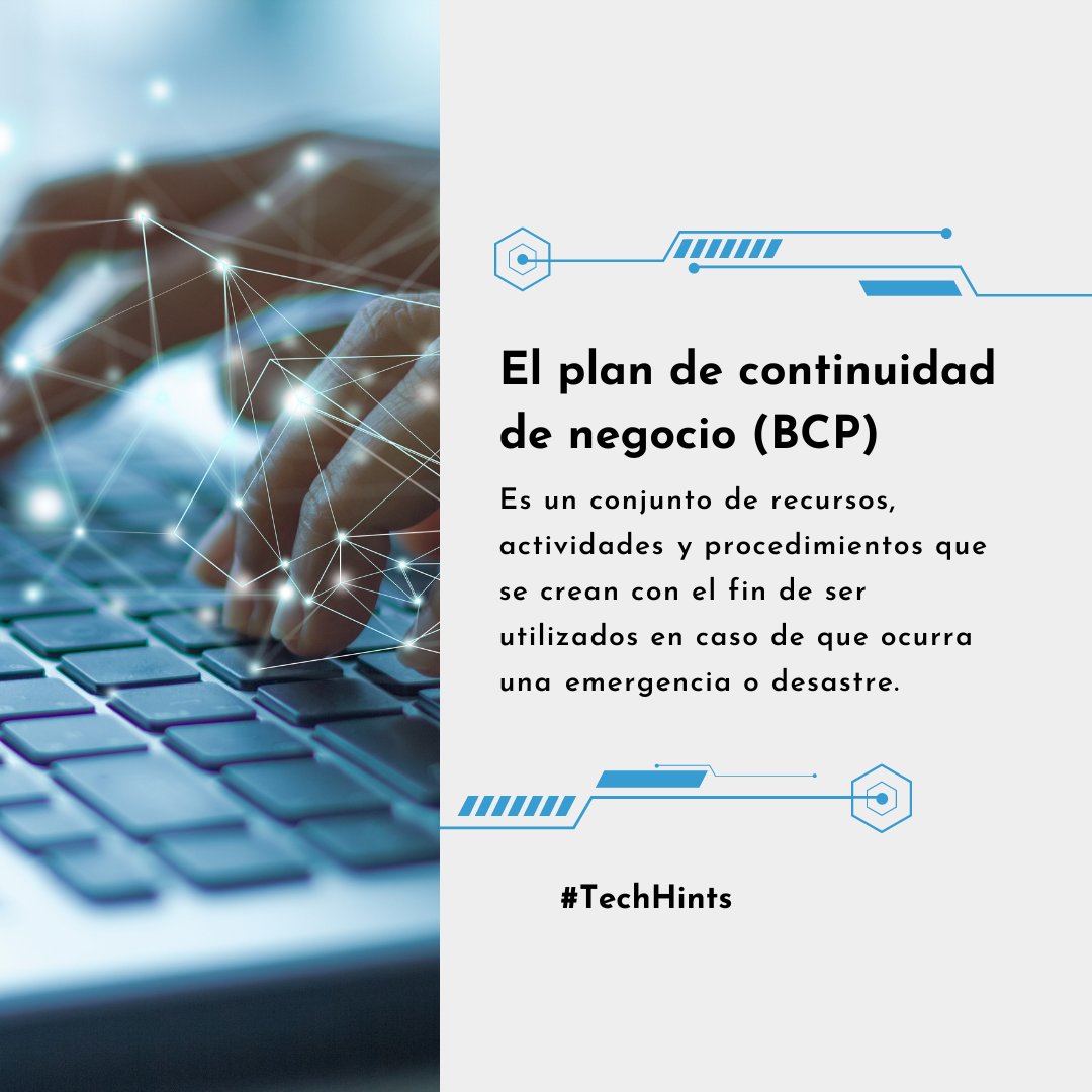 GranicusLAC's tweet image. Les presentamos nuestros #TechHints, donde descubres diversos temas relevantes en la industria de la technología 💻⌨🖱, hoy les presentamos lo que es el Plan de Continuidad de Negocio.