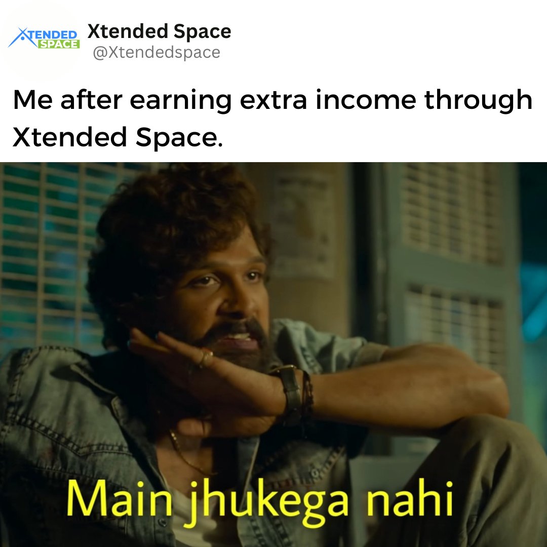 XtendedSpace's tweet photo. Extra space sunke Faltu samjhe kyaa, passive income ka source hai mai.
.
.
.
#xtendedspace #xtraincome #passiveincome #xtraspace #storagespace #storageproviders #storageservices #pushpa #pushpamemes #memes #funny #trending #viral #bollywoodmemes https://t.co/Fzyr6BsEBP