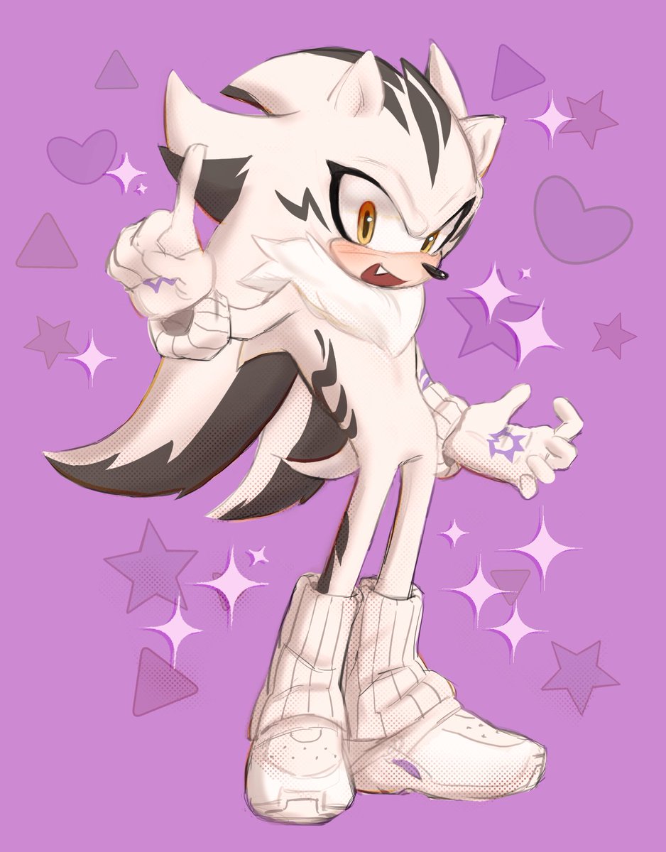 shadow the hedgehog and silver the hedgehog (sonic) drawn by sk_rokuro