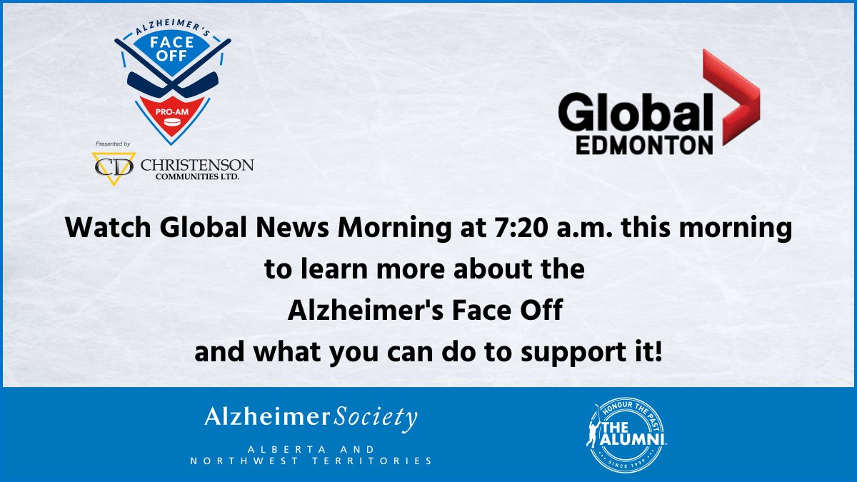 Helpfordementia's tweet photo. Alzheimer’s Face Off Event Chair, Darrell Friesen, and Title Sponsor, Greg Christenson, join Global News Morning Live this morning at 7:20 a.m. to share info on the hockey tournament and what you can do to support it! @globaledmonton @ChristensonGC @NHLAlumni #AlzFaceOff https://t.co/widWvtLH61