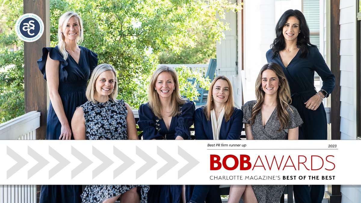 ascent_comms's tweet photo. 🙌 We're so excited to be named the runner up for BOB Awards Best PR Firm in #CharlotteNC by @CharlotteMag! #bobawards #clt #bestprfirm https://t.co/AIDVldLsKF