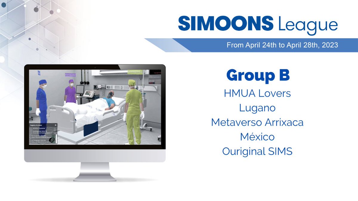👥 We have already created the #SIMOONSLeague groups 🚀
🗓️ From April 24, excitement is guaranteed! #SimulacioVH #ClinicalSimulation
ℹ️ vhc.cat/simoons-league