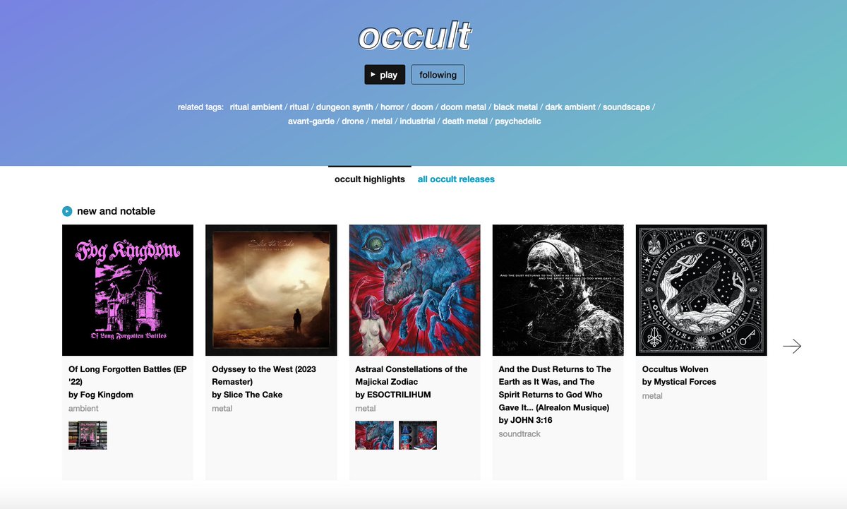 john316john316's tweet photo. OCCULT_HIGHLIGHTS_BANDCAMP

https://t.co/zPjxkcVWK5

#occult
#drone
#ambient
#soundtrack
#industrial 
@Alrealon @Bandcamp https://t.co/BLJQ6lGJ1B