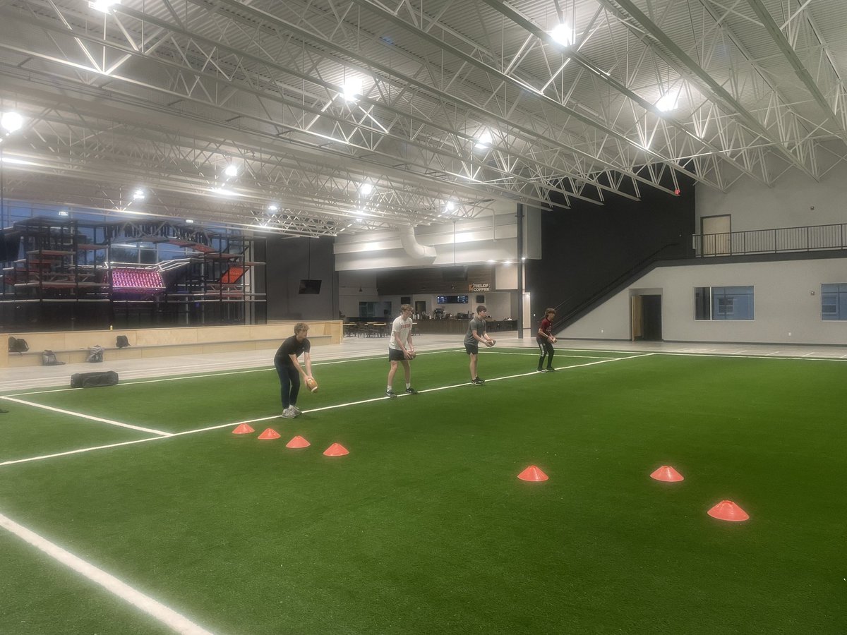 BIG thank you to Northview Christian Church for allowing our QBs to get out of the rain this morning and get to work on the new turf! How lucky are we to have a facility like this in @DanvilleIndiana! #21Miles