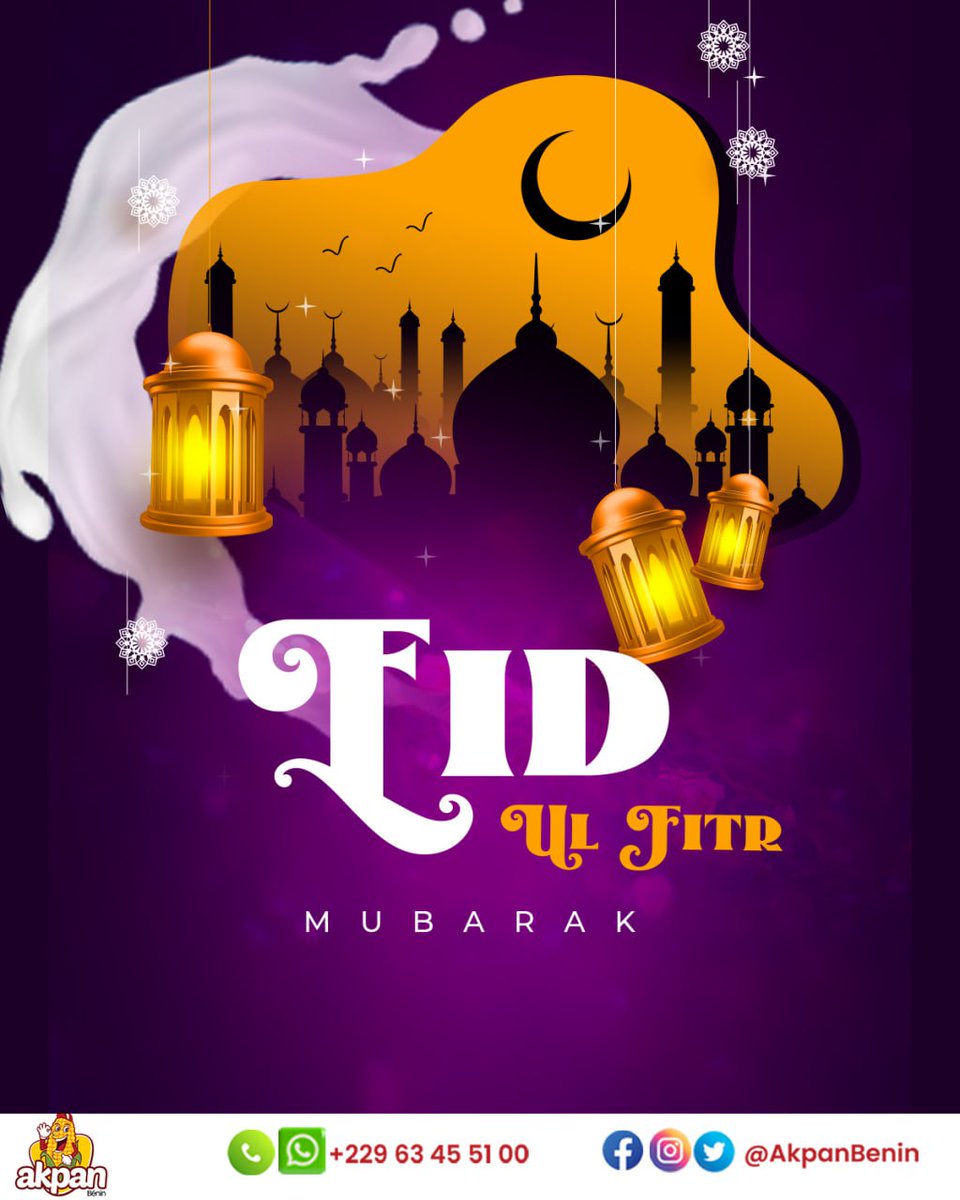 AkpanBenin's tweet photo. Nous souhaitons à tous les musulmans une joyeuse fête de l'Aïd-el-Fitr ! Que ce jour béni soit rempli de joie, de paix et de bénédictions pour vous et vos proches.

NB; N'oubliez pas les chrétiens dans vos prières et célébrations même ceux qui vous ont oublié pour la pâques. https://t.co/Z08eaNpUEa