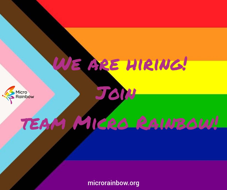 Join Team Micro Rainbow! 
Are you an enthusiastic individual who is passionate about #LGBTQI and #refugee issues? Check out our latest Outreach Officer Vacancy 🌈
Deadline for applications is 24th May. 
microrainbow.org/job-volunteeri…