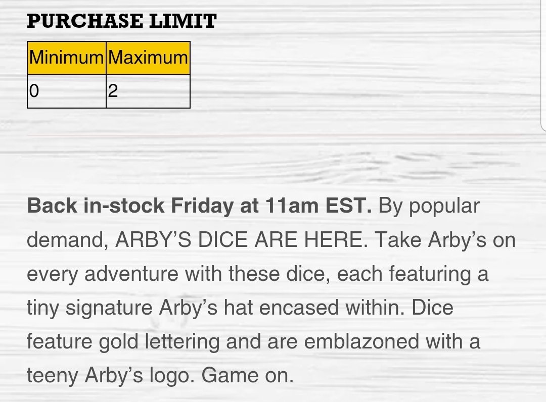 ArtySelina's tweet photo. Once more unto the breach, comrades!
#ArbysDice #Dice #Dnd #Arbys https://t.co/No2ziI9DDp