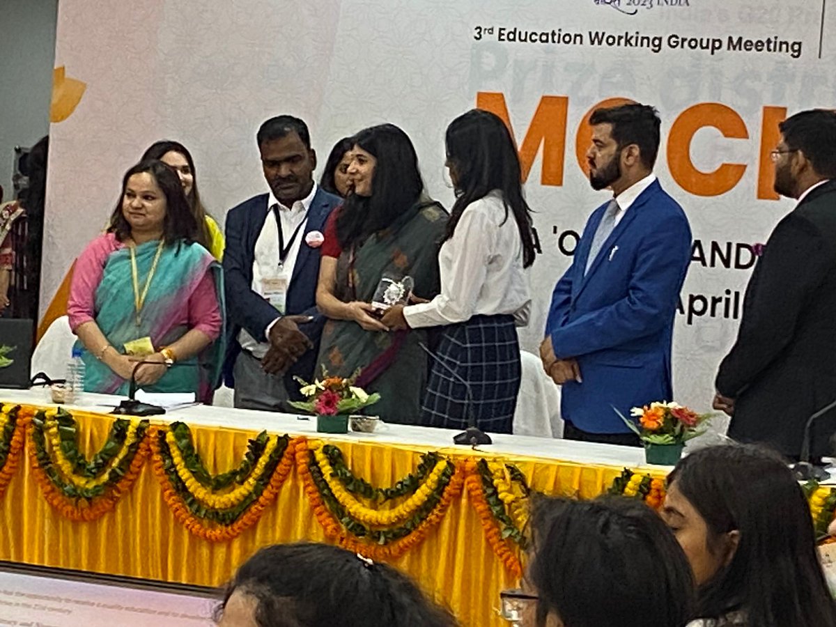 IISER_BERHAMPUR's tweet photo. Our student Ms. Shatakshi Singh (2022 batch) has secured 3rd place as the best speaker at G20 mock meeting in Bhubaneswar. #MockG20 #G20 https://t.co/m0yli9tXD9