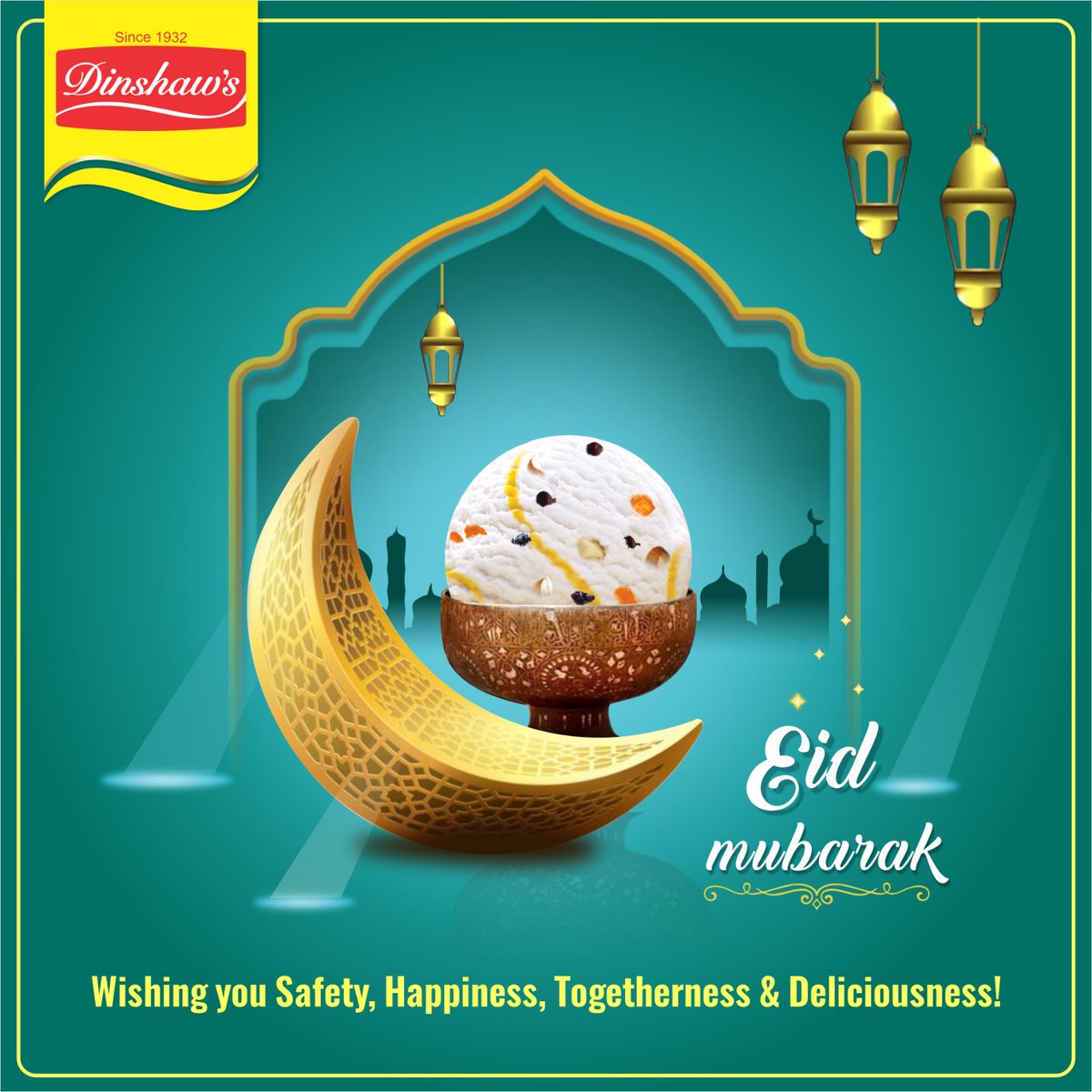 DinshawOfficial's tweet photo. Eid ul-Fitr Mubarak. #Dinshaws4UAlways #eildmubarak #EidUlFitr #ramazan #eid2023 #RamazanEid #festival2023 #togetherness #family #dinshawsicecream #icecream #creamy #milky #bestquality #tasty #delicious #happiness #milk #dairy #bakery #namkeen #americannuts #trending #weekend https://t.co/FpP11kAkxo
