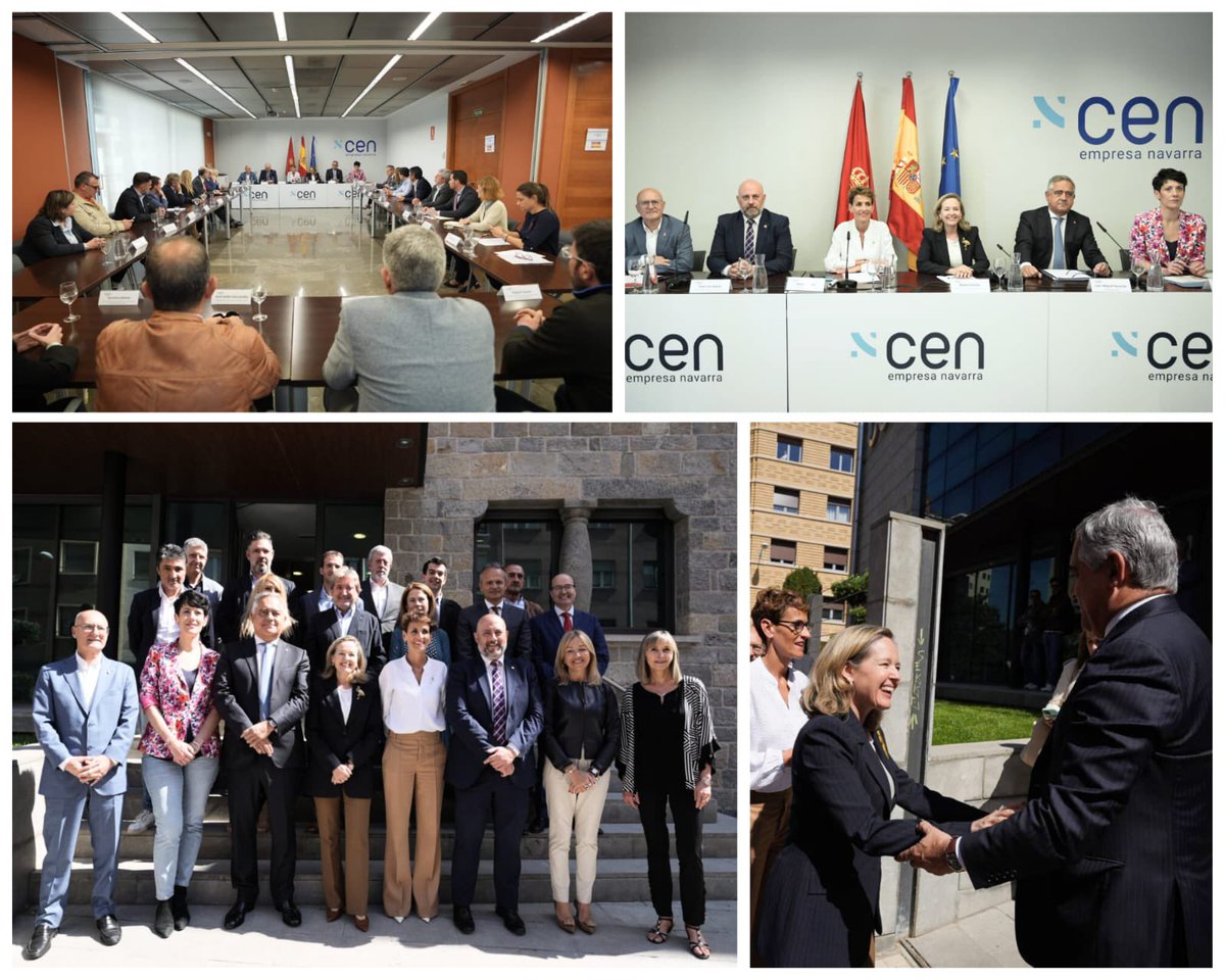 Constructiva e intensa reunión con la <a href="/CEN_Navarra/">CEN</a> en #Pamplona para intercambiar puntos de vista sobre la situación económica.

Los empresarios navarros están aprovechando plenamente la oportunidad de los fondos europeos #NextGenEU para liderar la nueva economía verde y digital.