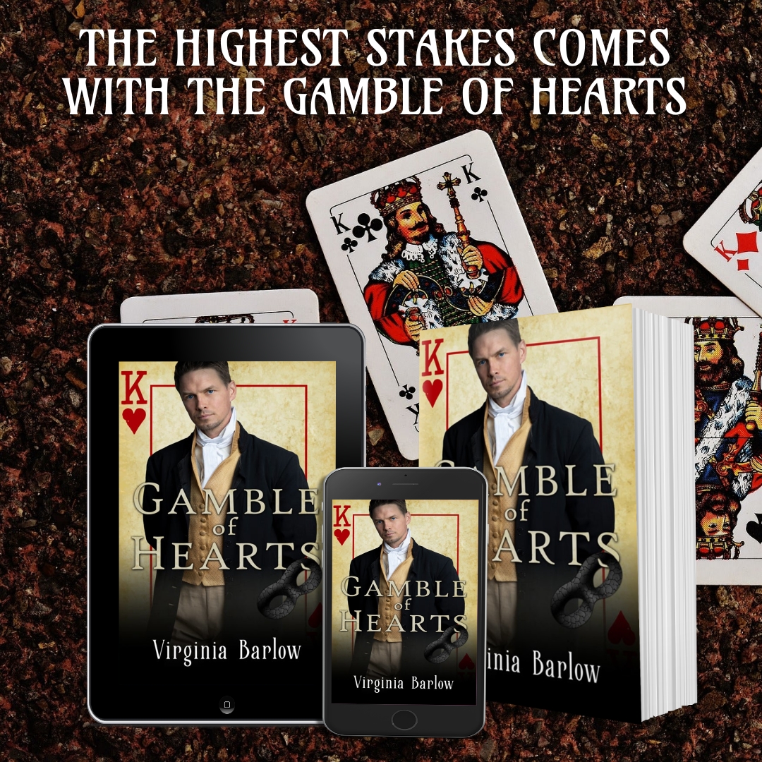 The highest stakes comes with the gamble of hearts. Gamble of Hearts by Virginia Barlow nnlightsbookheaven.com/post/gamble-of… #bookstagram #historicalromance #fridayreads #newrelease #romance #romancereaders #nnlbh #booktwitter <a href="/virginiabar1031/">Virginia</a>