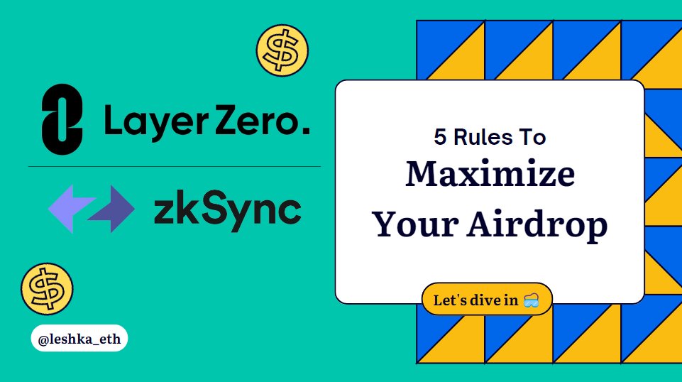 You won't get airdrop from <a href="/LayerZero_Labs/">LayerZero Labs</a> or any other #airdrop if you don't follow these rules.

Don't worry, it's simple enough though🔽🧵

1/11