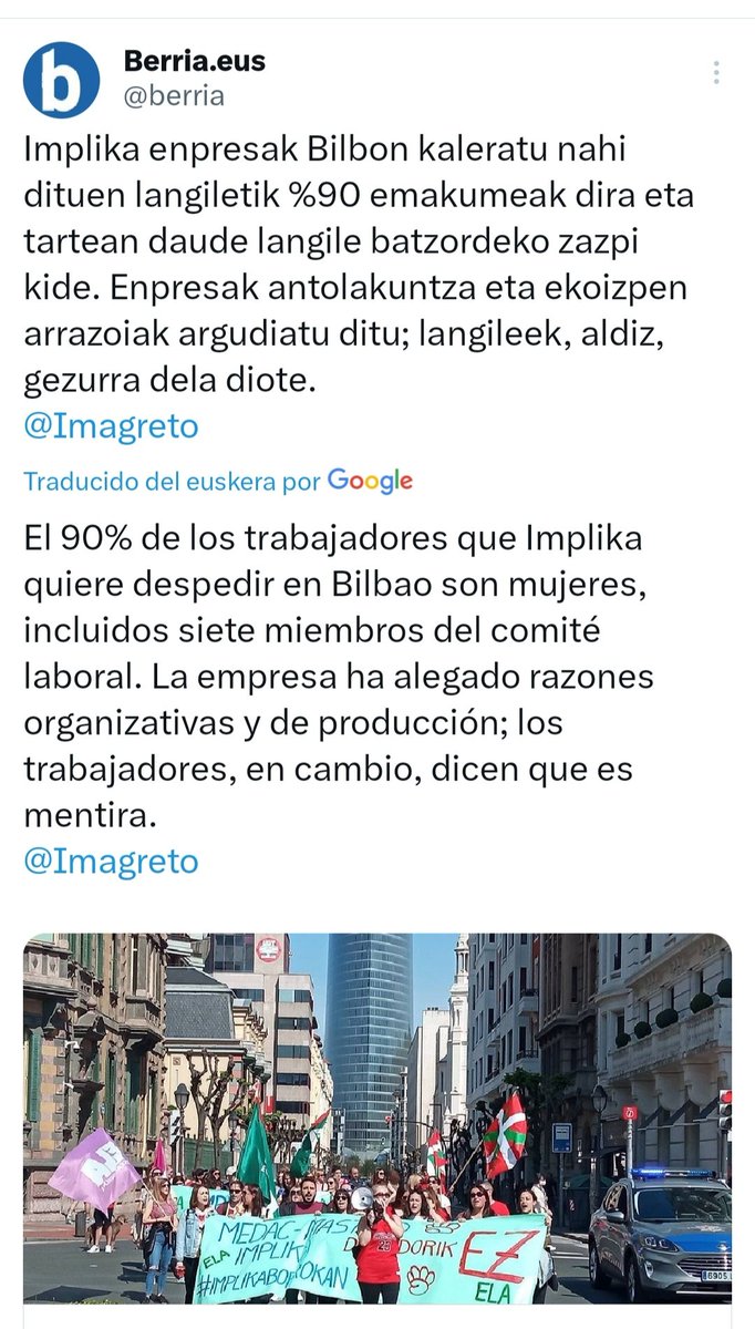 AinaraCruzCampo's tweet photo. Huelga indefinida hasta la retirada del ERE ......
Nos vemos en los juzgados.
Los más afectados los alumnos de Implika ahora le han cambiado el nombre y es Obicex
#implikaborrokan https://t.co/byV8aupPJc
