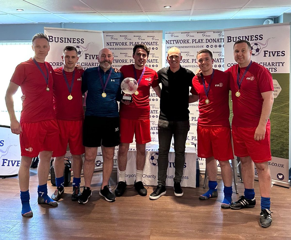 BusinessFives's tweet photo. A massive congratulations to our Scotland National Final Champions League Winners #FESGroup the team secured a £2,500 donation for @TheBHF and Jessica’s Helping hand 🏆⚽️
Their trophy was presented by #KennyMiller🏆 https://t.co/AHdh7rwn2K