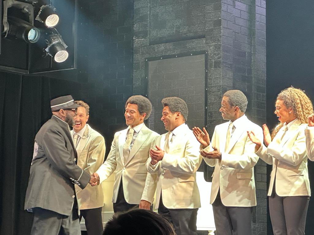 A highlight of <a href="/AintTooProud/">Ain't Too Proud</a>’s opening night was @TheTemptations’ founding member Otis Williams treating us to an on-stage appearance. What a moment for both the audience and for the performers.
#AintTooProudMusical #TheTemptations #Motown