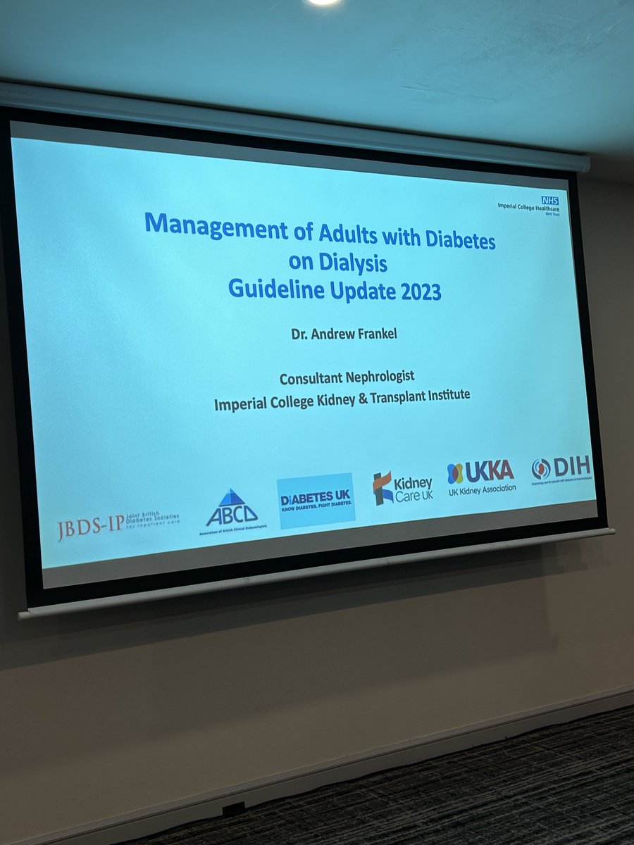 ⁦<a href="/AndrewFrankel1/">Andrew Frankel</a>⁩ ⁦<a href="/annukrenal/">Association of Nephrology Nurses UK</a>⁩ #annuk23 presenting Diabetes &amp; dialysis guideline update