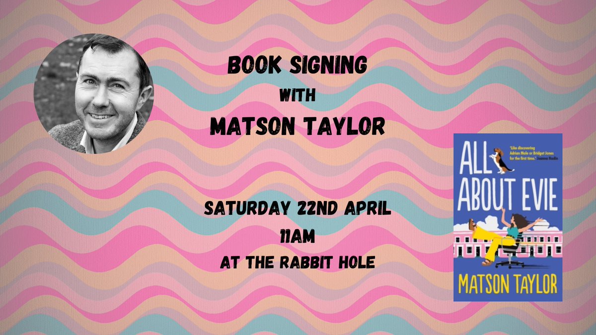 Emma Rowson (@rowsonemma1) on Twitter photo Coming up tomorrow <a href="/Therabbits21/">The Rabbit Hole Brigg</a> the lovely <a href="/matson_taylor_/">matson_taylor_</a> will be popping by at 11am to sign copies of the fizzingly brilliant #AllAboutEvie
#indiebookshop #authorevent #booksigning #northlincolnshire #lincsconnect #brigg Coming up tomorrow <a href="/Therabbits21/">The Rabbit Hole Brigg</a> the lovely <a href="/matson_taylor_/">matson_taylor_</a> will be popping by at 11am to sign copies of the fizzingly brilliant #AllAboutEvie
#indiebookshop #authorevent #booksigning #northlincolnshire #lincsconnect #brigg