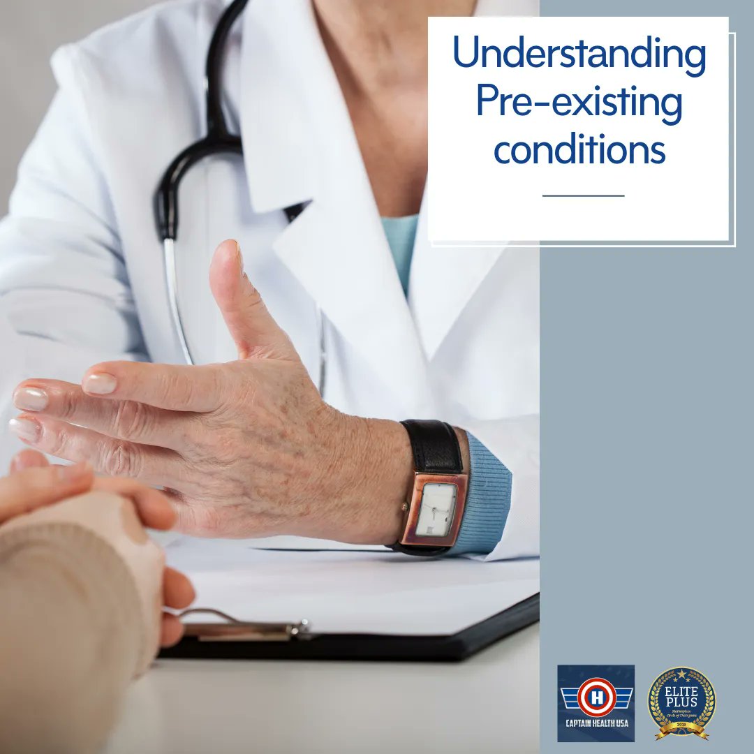 CaptainHealthUS's tweet photo. A pre-existing #condition is a #medical condition that an individual had before they enrolled in their #health insurance plan. #Insurance companies may charge higher premiums or deny coverage altogether for individuals with pre-existing conditions. https://t.co/xOrlfLCCMO https://t.co/NSaaSWy8bT