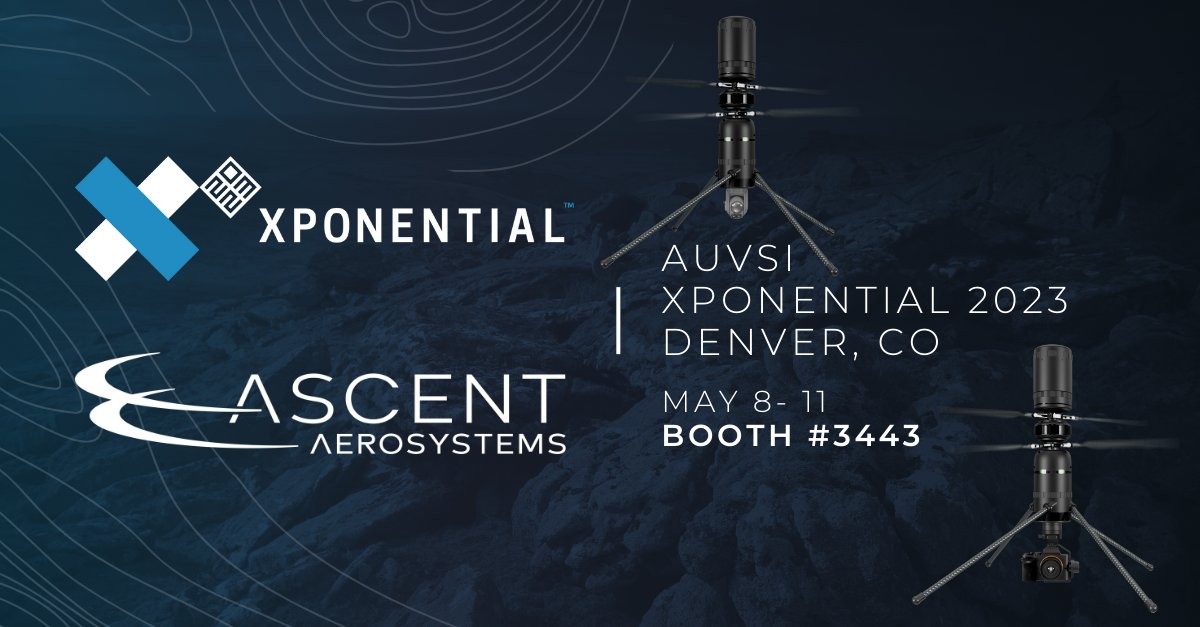 Ascent AeroSystems (@ascentuas) on Twitter photo Reading about the latest tech is never the same as seeing it in person. This May 9-11, <a href="/AUVSI/">Association for Uncrewed Vehicle Systems Intl</a> Xponential 2023 #XPO23 will feature the latest #autonomous innovations.
We’ll be there showcasing our latest solutions; please visit us at booth #3443.
See you there! Reading about the latest tech is never the same as seeing it in person. This May 9-11, <a href="/AUVSI/">Association for Uncrewed Vehicle Systems Intl</a> Xponential 2023 #XPO23 will feature the latest #autonomous innovations.
We’ll be there showcasing our latest solutions; please visit us at booth #3443.
See you there!