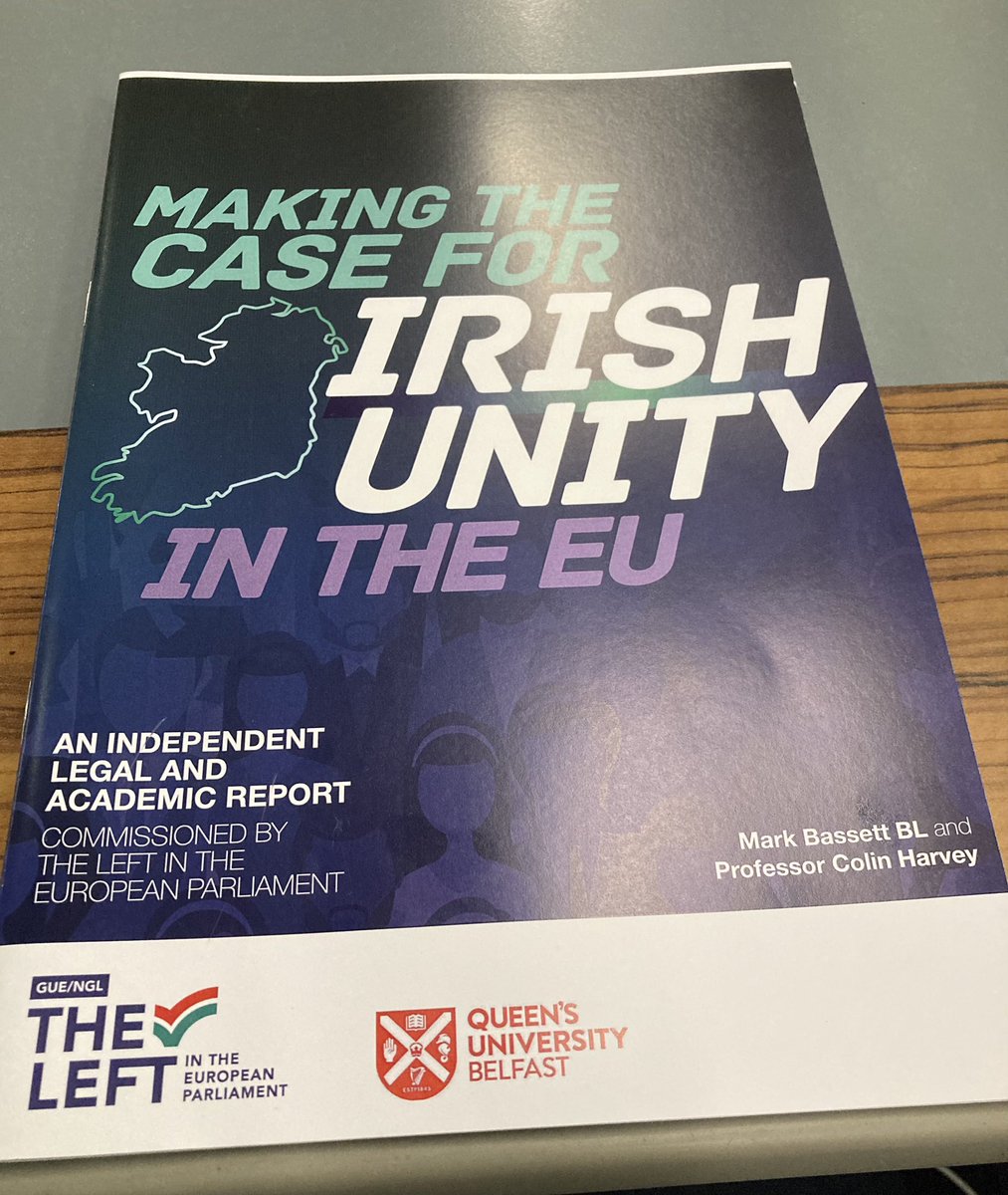 The Dublin launch today confirmed once again the need to discuss the only credible pathway back to the EU for the people of NI. 

A Good Friday Agreement conversation about constitutional change. #Agreement25