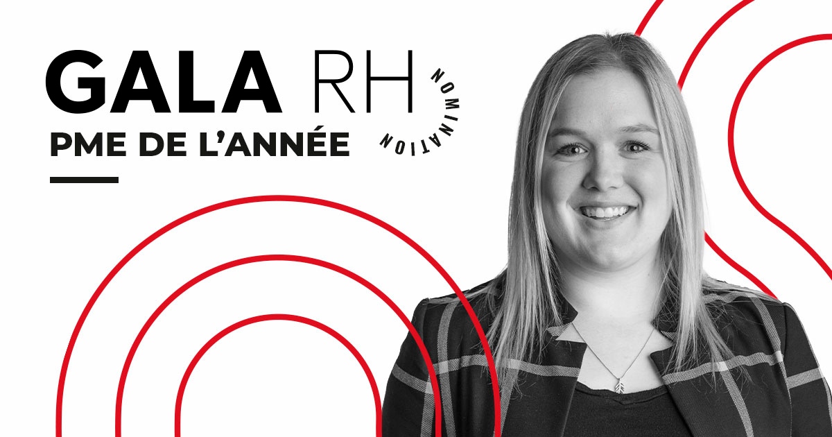 Quelle fierté d'être nominé au Gala RH dans la catégorie PME de l'année. 🤩 Notre conseillère en ressources humaines, Alicia, qui chapeaute le projet, ira nous représenter avec d'autres collègues au prestigieux gala qui se déroule à Montréal. ✨