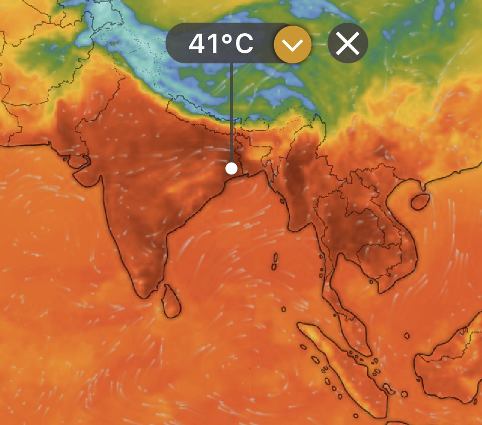 PGDynes's tweet photo. The heat across most of Asia for April is insanely hot. The severity of climate change is being witnessed today- not 20-30 years into the future. Action on climate adaptation and mitigation is urgent. https://t.co/f7rjMIZfgh