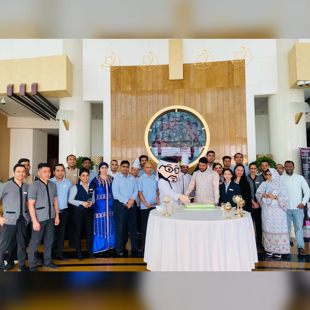 Concorde_Fuj's tweet photo. Celebrating Eid with our amazing Concorde Hotel staffs! 
Another year to celebrate and  memories to be cherish together ✨

EID MUBARAK! 

#enjoythemoment #eidmubarak #eidilfitr #celebratetogether #amazing #celebration #momentstoremember #concorde #hotel #fujairah #uae #5star https://t.co/0t1C5GVVzH