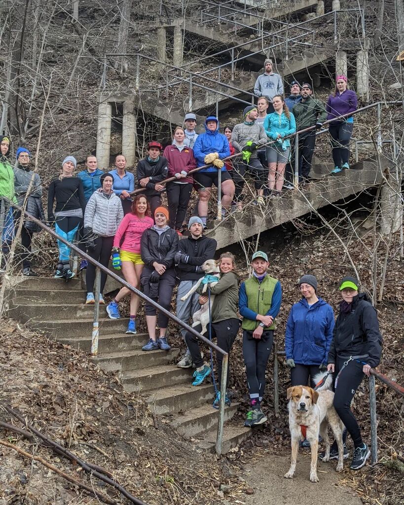 nov_projectMSP's tweet photo. Eeeeee! We came for elevation and elation this morning with an old PR day workout: Bang the Drum 🛢️ on the Boathouse Stairs.

#FreeFitness #RunHappy #JustShowUp #weatherproof #friends #stairs
______

🎉Want to hangout but not workout?
Social Tonight! … https://t.co/hcTI3BB8lp https://t.co/tsOzHEveBQ
