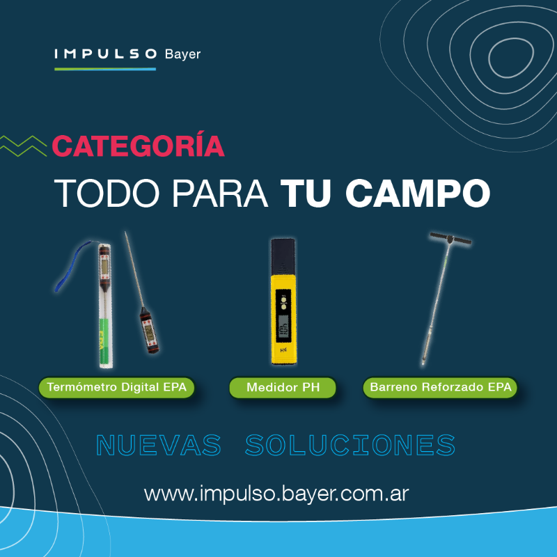 ImpulsoBayerAR's tweet photo. TODO PARA TU CAMPO 🚜🌾

¿Querés seguir impulsando tu negocio?

👉🏽 Nuevas soluciones  para vos y tu campo.  
Termómetro Digital EPA ✅
Medidor PH ✅
Barreno Reforzado EPA ✅

¡Todo esto y más en https://t.co/NX2epCAsyF!