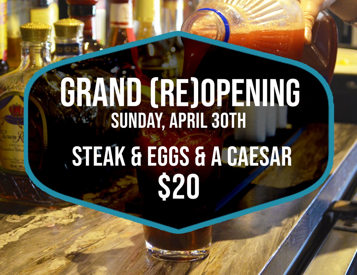 Sside_Complex's tweet image. Starting Sunday, April 30th, we&apos;ll be open daily from 11AM-8PM!

To celebrate we&apos;re having a Grand (Re)Opening on April 30th!  Join us for Steak &amp;amp; Eggs and other specials!

Call to book a table 👉 902-436-2153