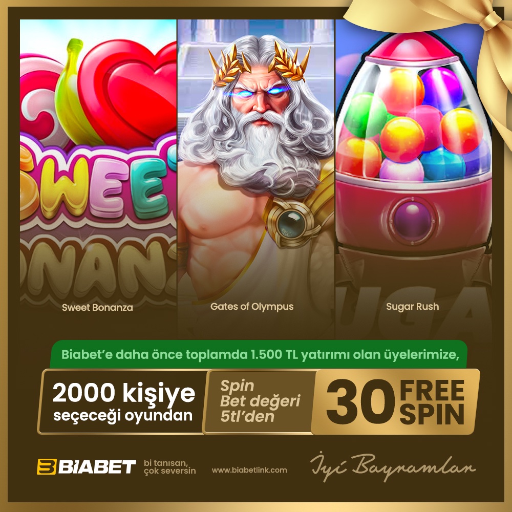 Biabet'ten Bayram Özel Freespin Etkinliği 🍬

Biabet genel yatırım tablosunda minimum 1500₺ yatırımı olan ilk 2000 üyemize Freespin veriyoruz⚡️

👉RT yap 3 kişiyi etiketle 
👉Form açıklamasındaki tüm hesapları takip et 
 
‼️Etkinlik formunu doldur: l24.im/ag6v