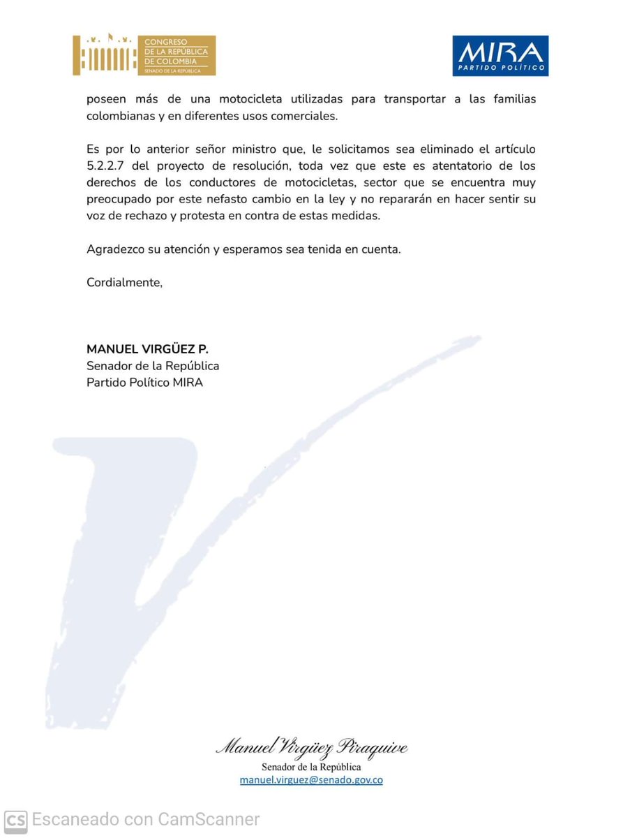 La licencia de conducción tiene vigencia de 10 años por ley, incluidas las motos, no es prudente exigir renovación cada 3 años 🛵🏍️ 
Solicitamos al <a href="/MinTransporteCo/">MinTransporte</a> no exceder su facultad reglamentaria ni modificar el CNT a través de una resolución.