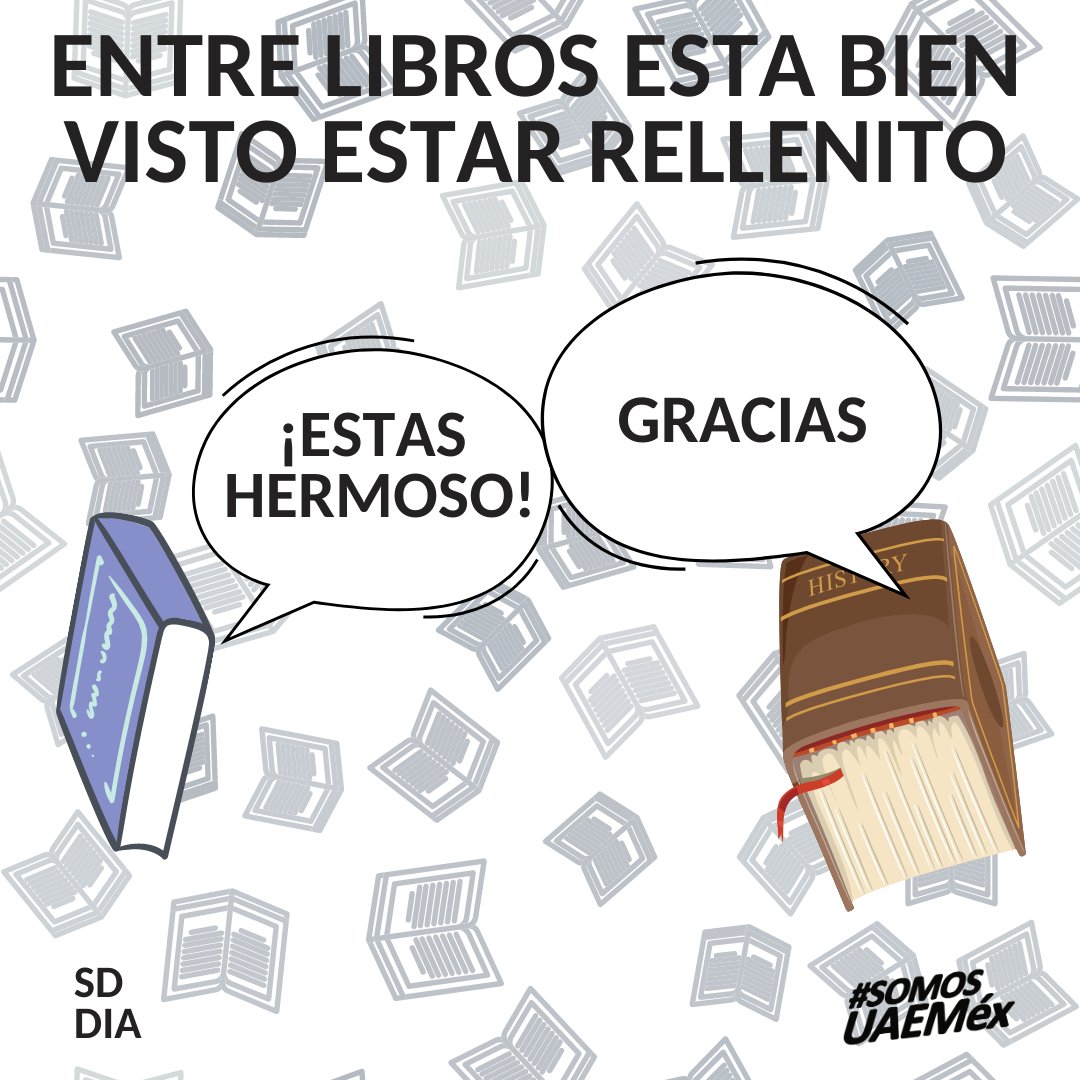 DEAC_UAEMX's tweet photo. ¿Y a ti te gustan los libros rellenitos?, ¡Te invitamos! A leer en la sala de lectura en la Biblioteca Central UAEM.
@SD_UAEM
#SomosUAEMéx💚💛
#FomentoAlALectura #culture #fatbook https://t.co/0zLqmdhRVk