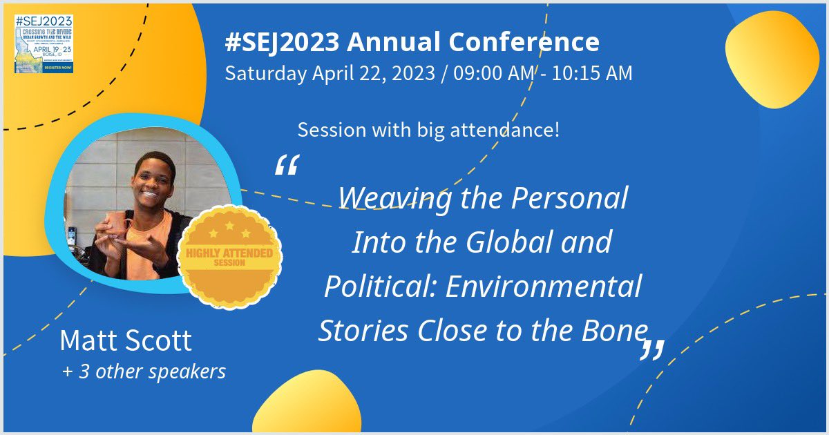Help “pass the mic” to voices and stories that often go unheard, #SEJ2023.

Join a panel where I’ll talk all about Drawdown’s Neighborhood, and our human-centered #climatesolutions storytelling @ProjectDrawdown! #DrawdownsNeighborhood #climatejustice