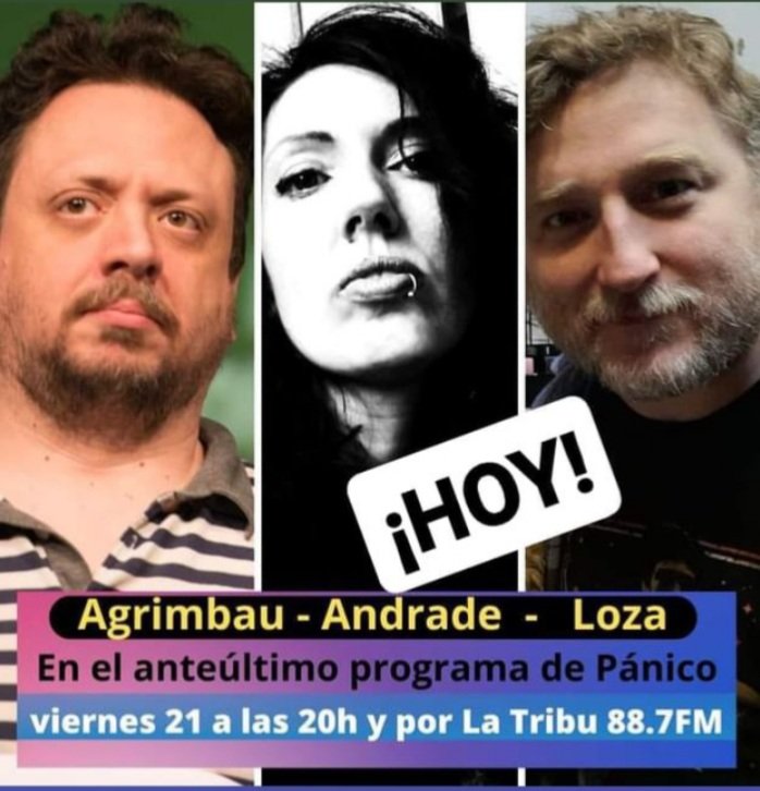CAP 426y elegimos para este aire charlar con amigues: <a href="/DAgrimbau/">diego agrimbau</a>, <a href="/artsyseagoat/">Paula Andrade</a>
y el Capitán Manuel Loza que nos visitan para compartir sus anécdotas, opiniones y también polemizar. 3 de los representantes de la historieta nacional compartiendo esta agonía 😁
21/4 20h <a href="/fmlatribu/">LA TRIBU</a>