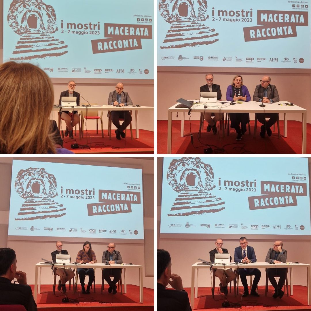 mcracconta's tweet photo. 📰 🎤 Durante la conferenza stampa di oggi alla Biblioteca Mozzi Borgetti è stato presentato il programma ufficiale della dodicesima edizione di Macerata Racconta.
📚 Vi aspettiamo dal 2 al 7 maggio insieme a tanti ospiti!
#mcracconta23 #imostri #conferenzastampa https://t.co/JG50uSt1G6