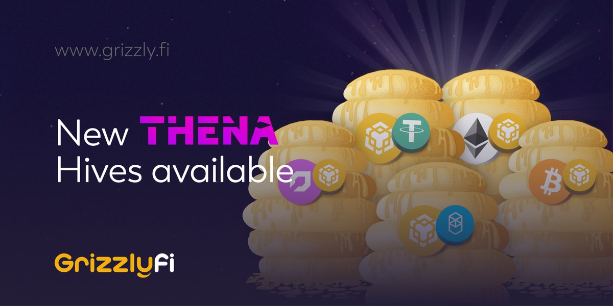 GrizzlyFi's tweet photo. 📢Exciting news! 🚀 We're thrilled to be the first auto-compounder on @ThenaFi_

Some of the new 💎 you can find on https://t.co/9MotLnkfyH are: 
- USDT-BNB 225%
- BNB-THE 352%
- ETH-BNB 35%

Come join us and watch your investments grow effortlessly! 💰🌱 #autocompounder #thena https://t.co/zj0Ego15FR