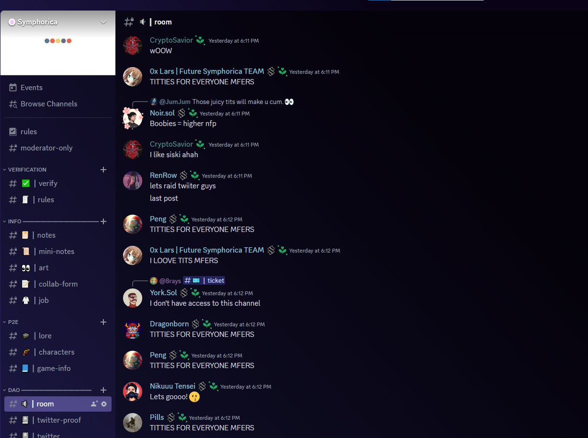 symphorica's tweet photo. Nice vibe with the community on Discord yesterday
We're expanding like a big universe. More and more news in our disc.

See : https://t.co/MjF8nwZtBD https://t.co/tNW9Smimxq