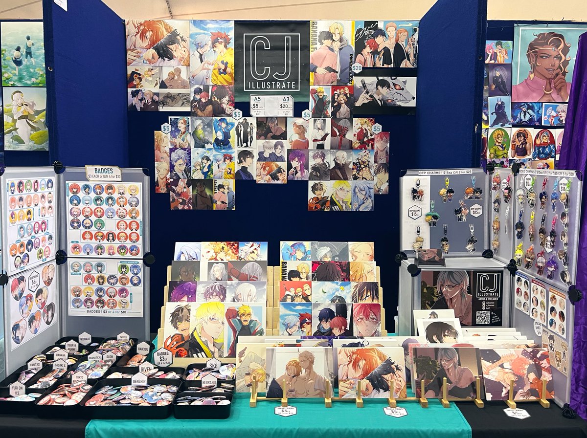 cj_illustrate's tweet photo. All set up and ready for Melbnova this weekend!
Come around to Table 282 for your usual dose of pretty bois and BL β¨
#melbnova #supanovacon https://t.co/sioslaw6g0