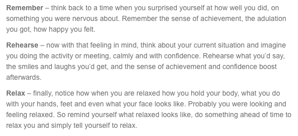 icips's tweet photo. Looking confident on the outside, feeling wobbly on the inside?  Follow @coachingkate 3 R's:
Remember | Rehearse | Relax https://t.co/d4vb3X5LyR